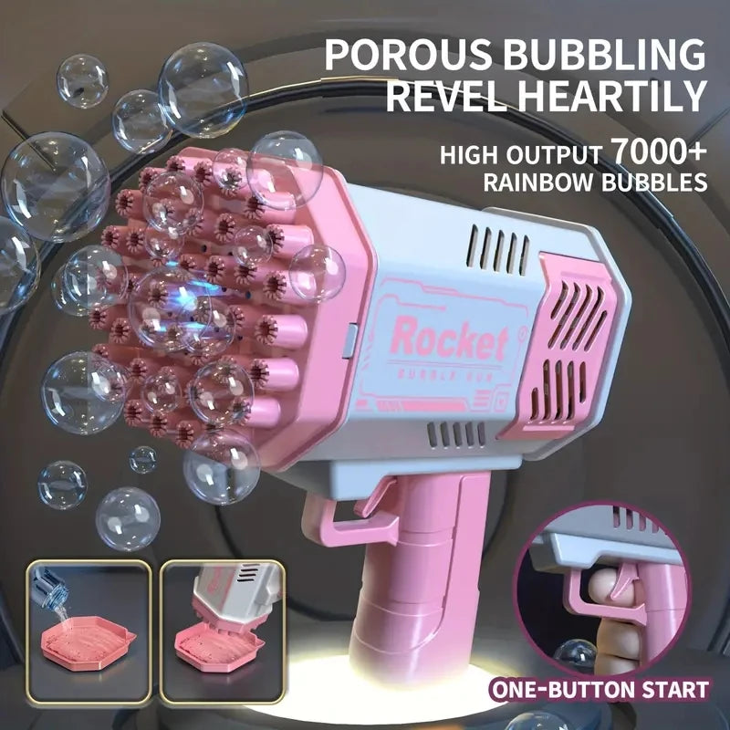 40 Hole Bubble Machine Fully Automatic Bubble Blowing Light Outdoor Bubble Machine without Battery without Bubble Water